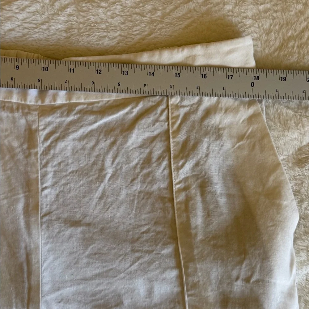Vince Women's linen blend Pull-On Pants - Picture 9 of 11